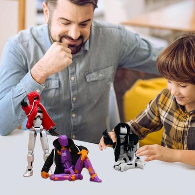 Robot Action Figure Hoodie Articulated Dummy Figurine Hooded Coat Multi-jointed Movable 3D Printed Robot Doll Clothing Costume