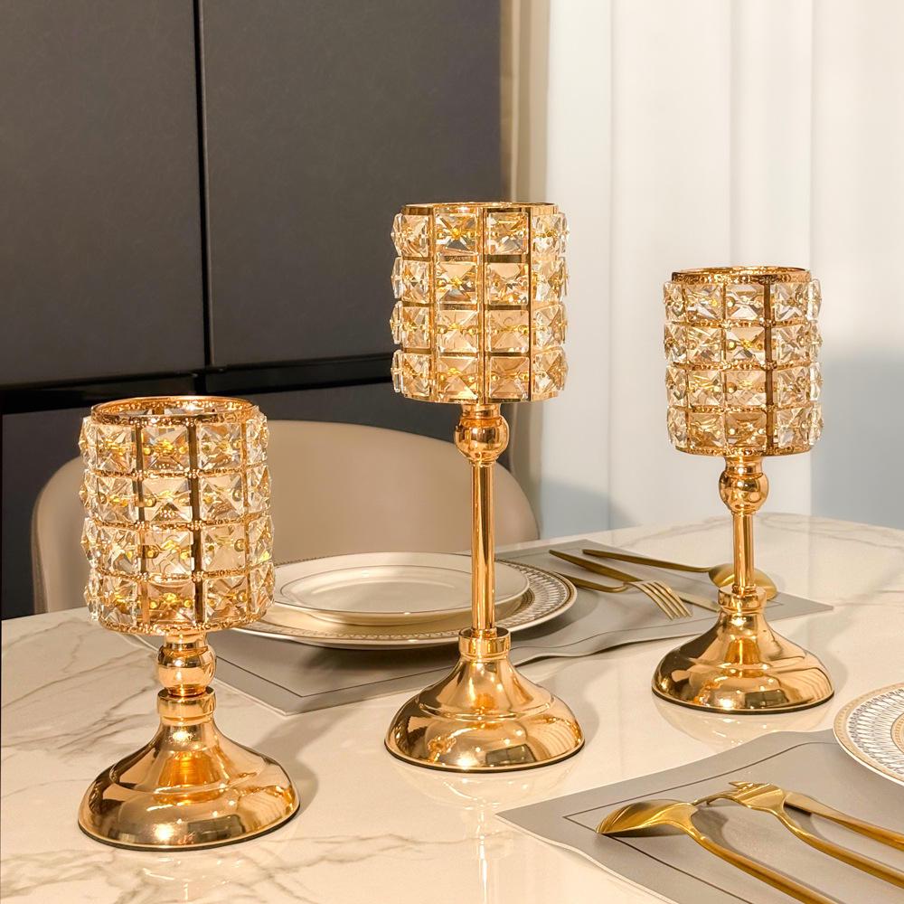 Crystal Candle Holder - Elegant Wedding & Banquet Decoration