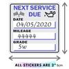 Oil Change Reminder Labels 250 Sheets Car Oil Service Decals 2x2 Inches Car Maintenance Reminder Stickers For Car Service