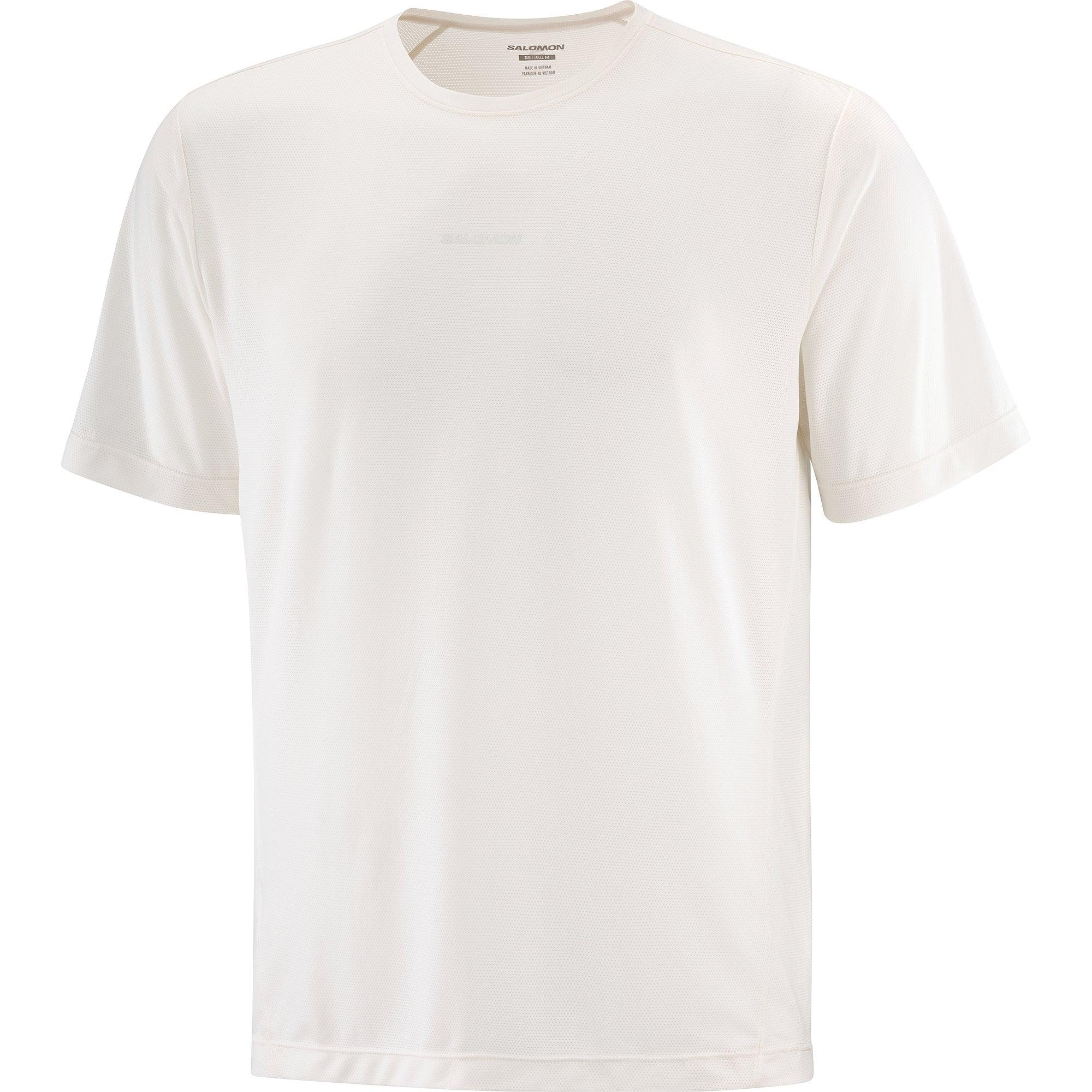 SALOMON T Shirts Men s Soft White Crew Neck Moderate Straight Fit C26396 M