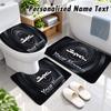 Toyota Supra Custom Name 3Pcs Flannel Bathroom Mat Set Toilet Rug Personalized Bath Decor