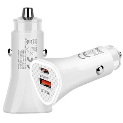 Zigarettenanzünder-Ladegerät - Dreamsoul - Sy-313Pd20W - USB + PD 20W - Typ-C - Universell - Weiß