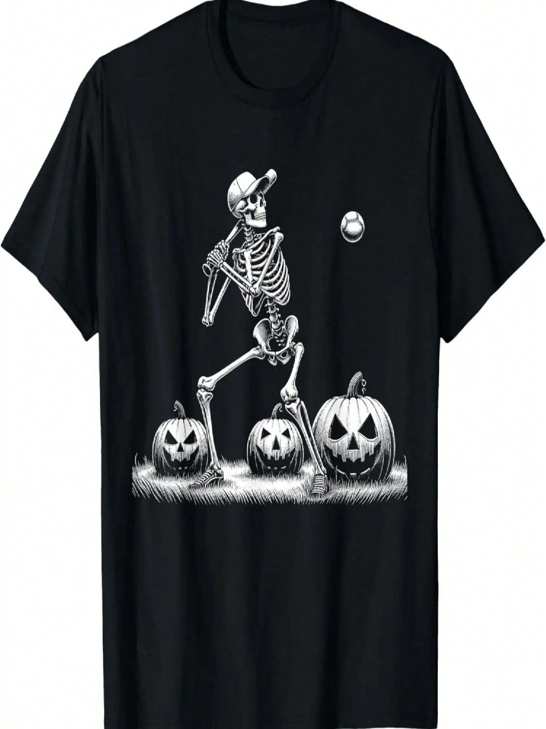 Funny Skeleton Baseball Player Halloween unisex Wounisex Kids T-Shirt S разноцветный