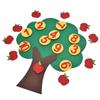 1 Set Fruit Tree Non-woven Digital Teach Puzzle Felt Apple Pear Orange Peach 4 Styles Available Early Intellectual Education ZYF