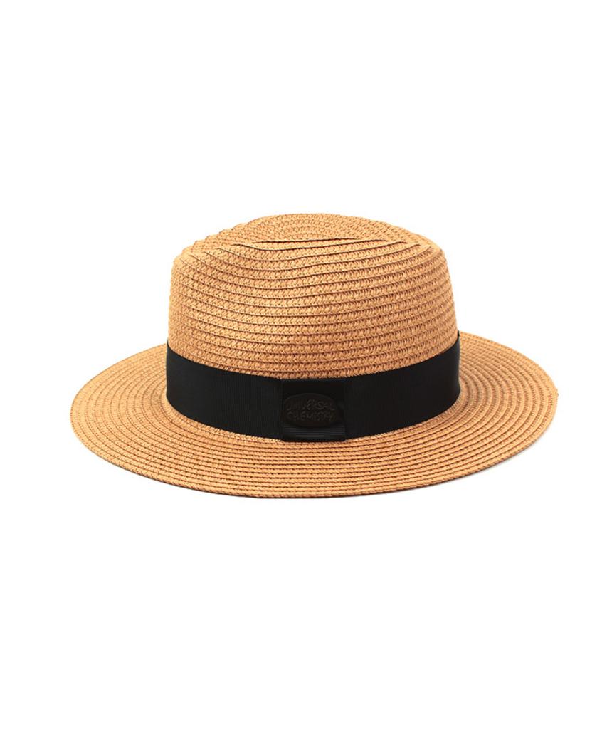 Yunibeosyeolkemiseuteuli Black-Metal Summer Beige Fedora