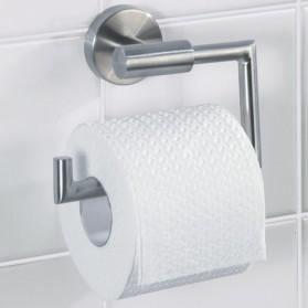 WENKO Porte Papier Toilette Mural, Dérouleur Papier Toilette Bosio, Acier Inox, 15x10,5x6,5 Cm, Mat