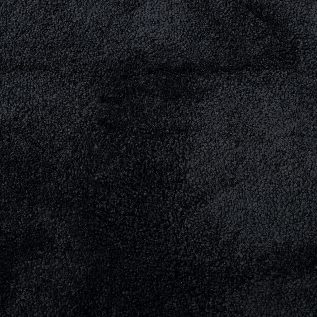 Oviedo Short Pile Rug Black 140 X 200 Cm