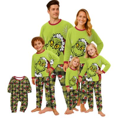 Christmas Prints Family Matching Long Sleeve Tops+Pants Set Family Matching Sets