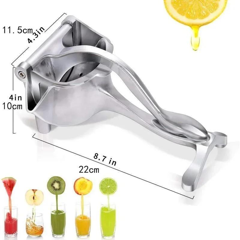 Juicer, Fresh Fruit Juice Extractor Aluminum Alloy, Juice Squeezer Handheld, Manual Juicer, Easy To Clean серебряный