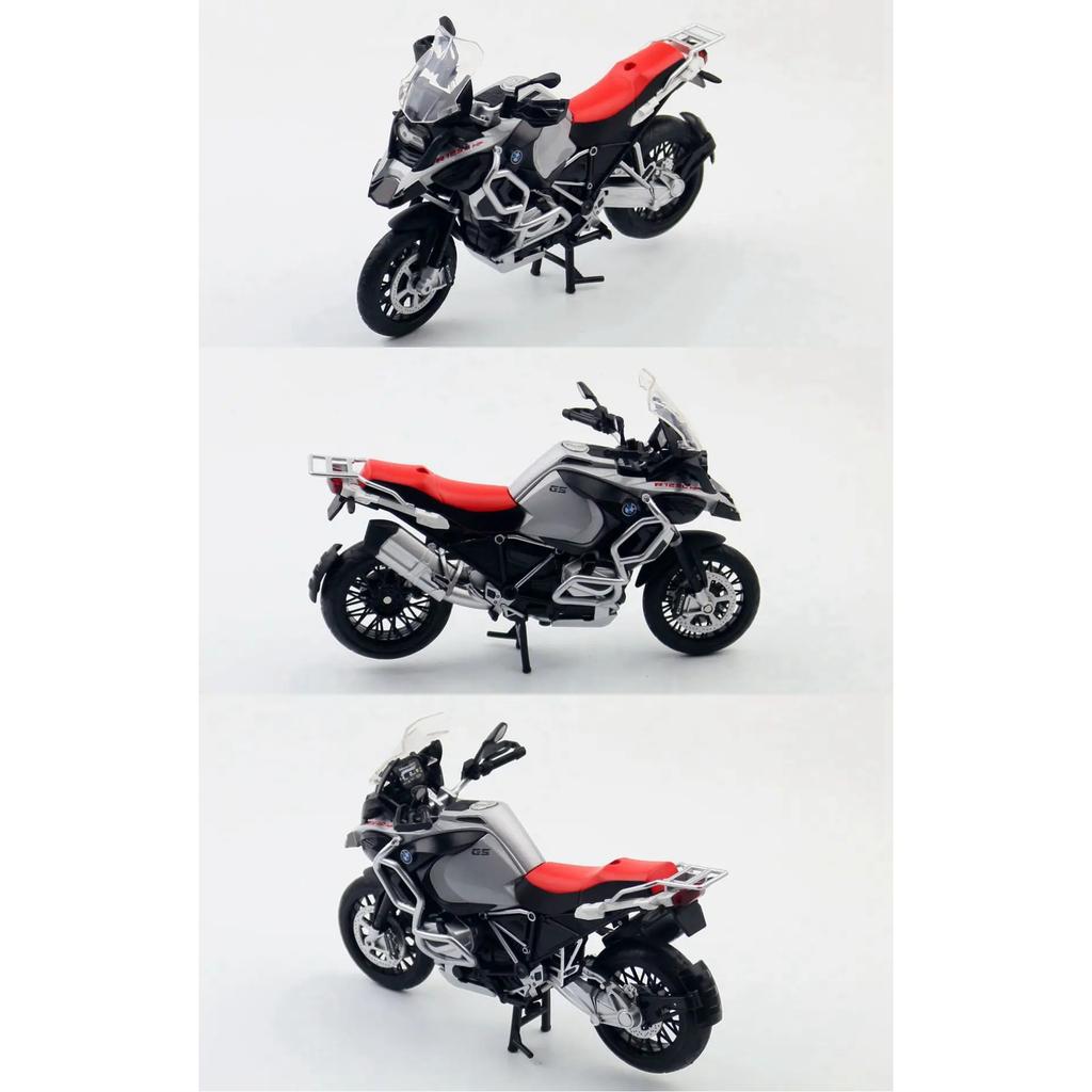 1/12 BMW R1250 GS Toy Motorcycle Diecast Metal Model 1:12 Off-Road Sport Racing Sound & Light Collection Gift for Boy Children