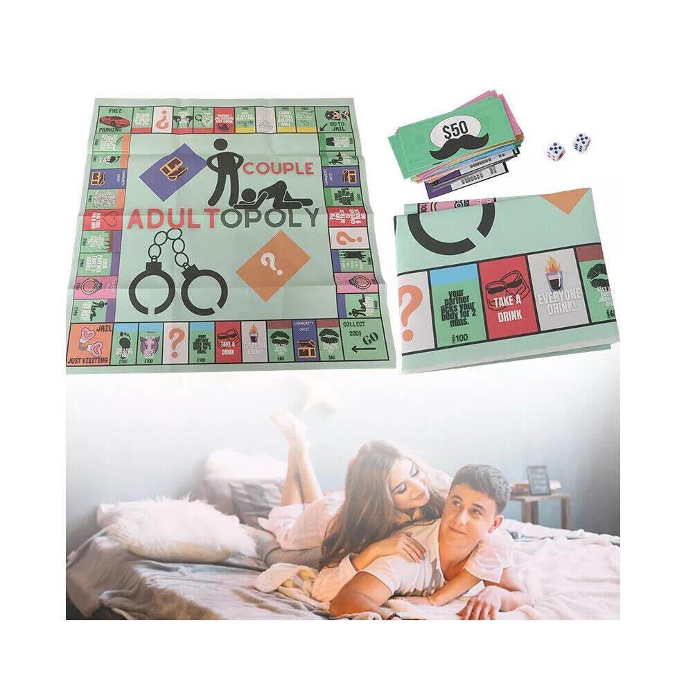 Adultopoly Couple Board Game, Couple Game Card Board Game Props for Date Night