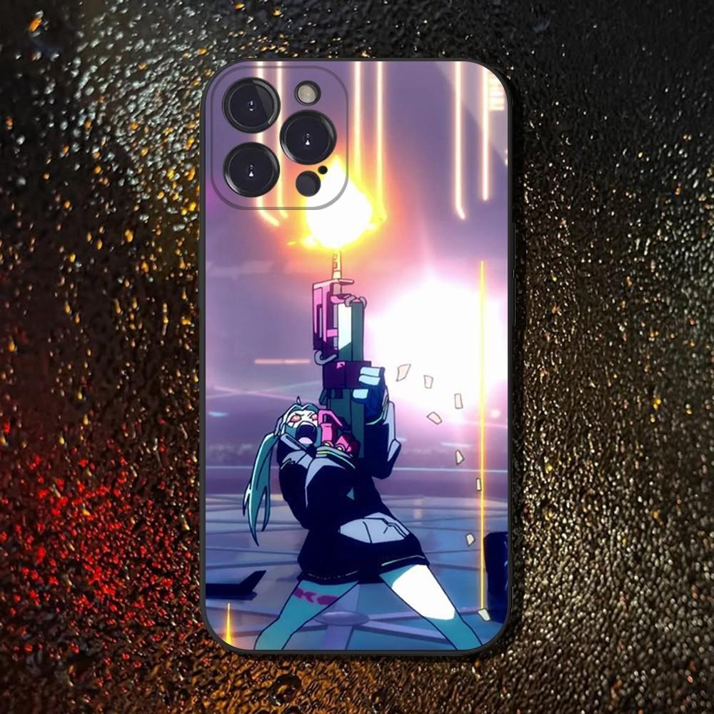 

C-Киберпанк E-Edgerunners Чехол для телефона iPhone 16,15,14,13,12,11 Plus,Pro Max,XS,X,XR,SE,Mini,8,7, Мягкий силиконовый Черный чехол iPhone14
