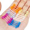 12PCS/24PCS 14G 16mm Glow In Dark Flexible Acrylic Straight Tongue Rings Plastic Nipple Ring Retainer Body Piercing Jewelry