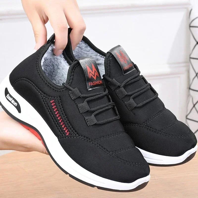 2024Winter Snow Boots for Women Warm Women's Ankle Boots Plush Women's Sneakers Non-Slip Lightweight Walking Shoes for Women