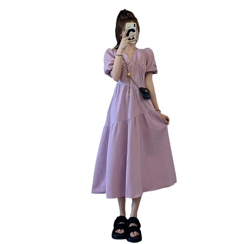 Summer Women's Slimming Waist High Sense French Dress