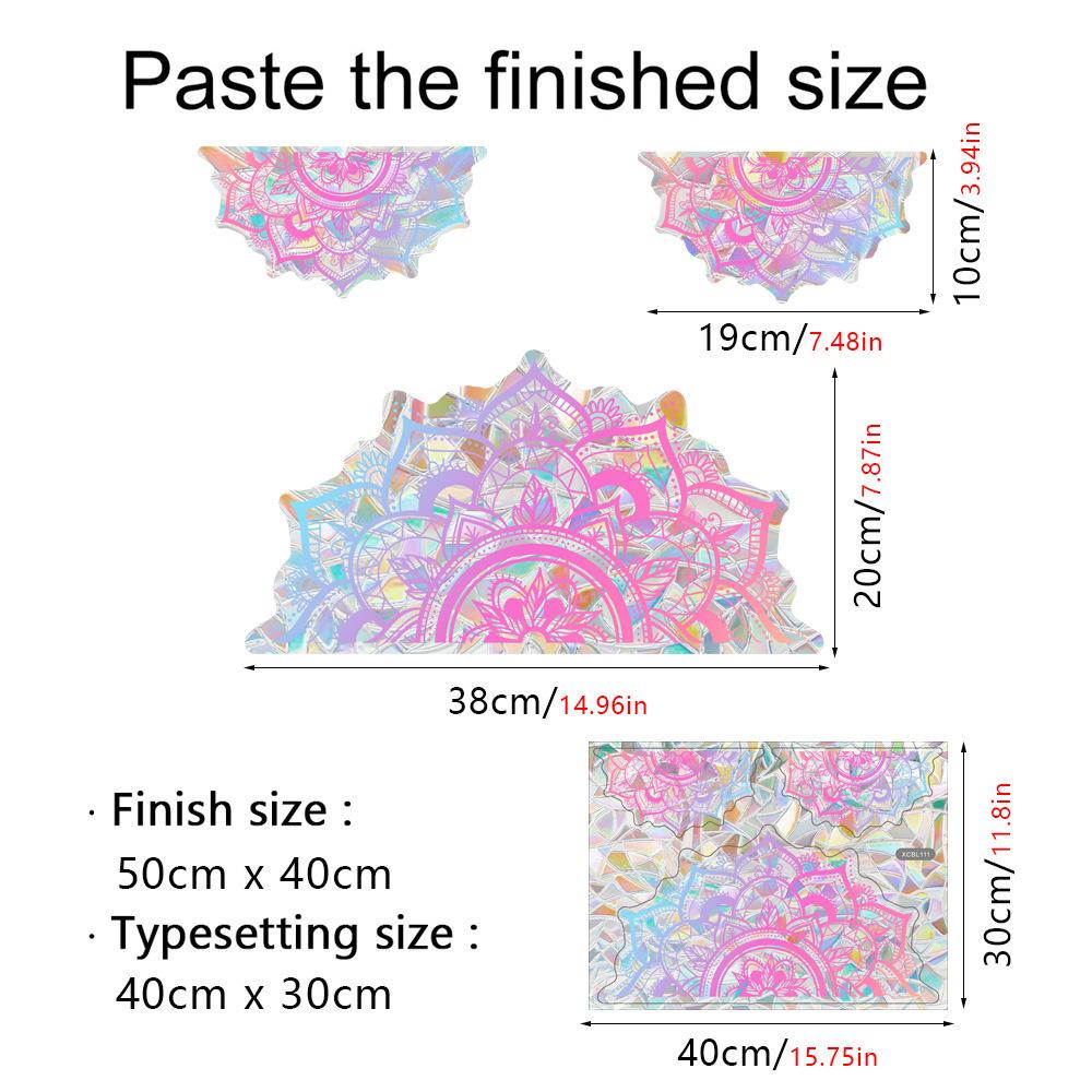 Sun Catcher Flower Window Decals Static Cling Window Sticker Anti Collision Window Decals for Bird Strikes Rainbow Stickers