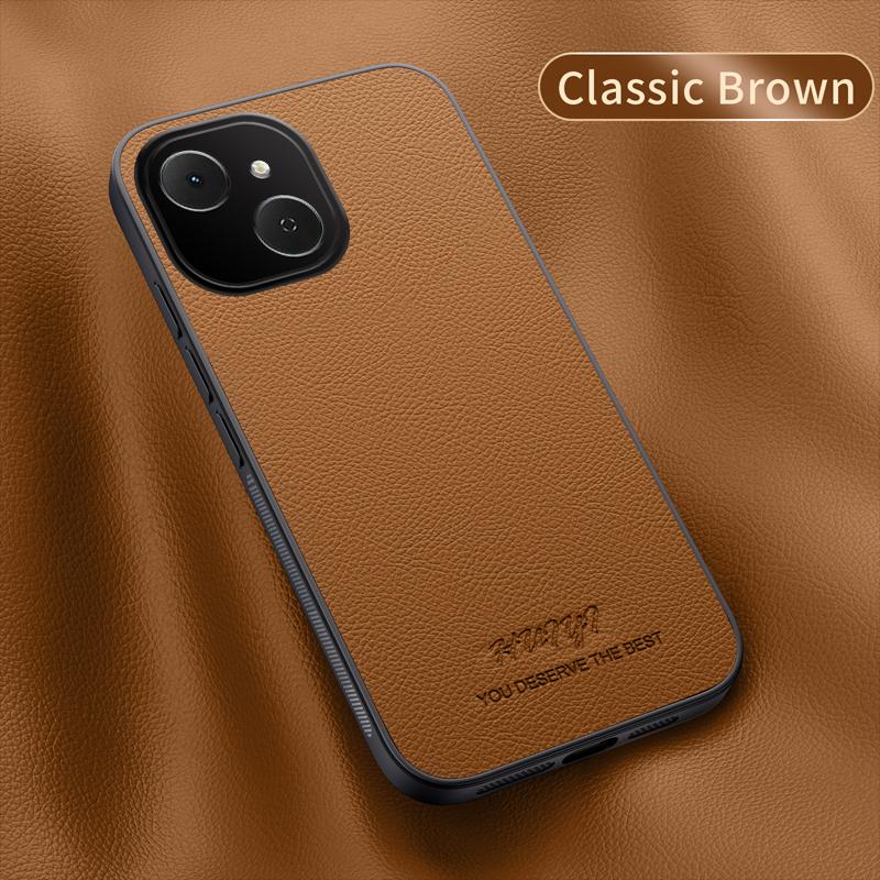 

Luxury Business Leather Soft Frame Magnetic Cover For Tecno Spark 40C Spark40C Phone Cases Capa For Tecno Spark 40C коричневый