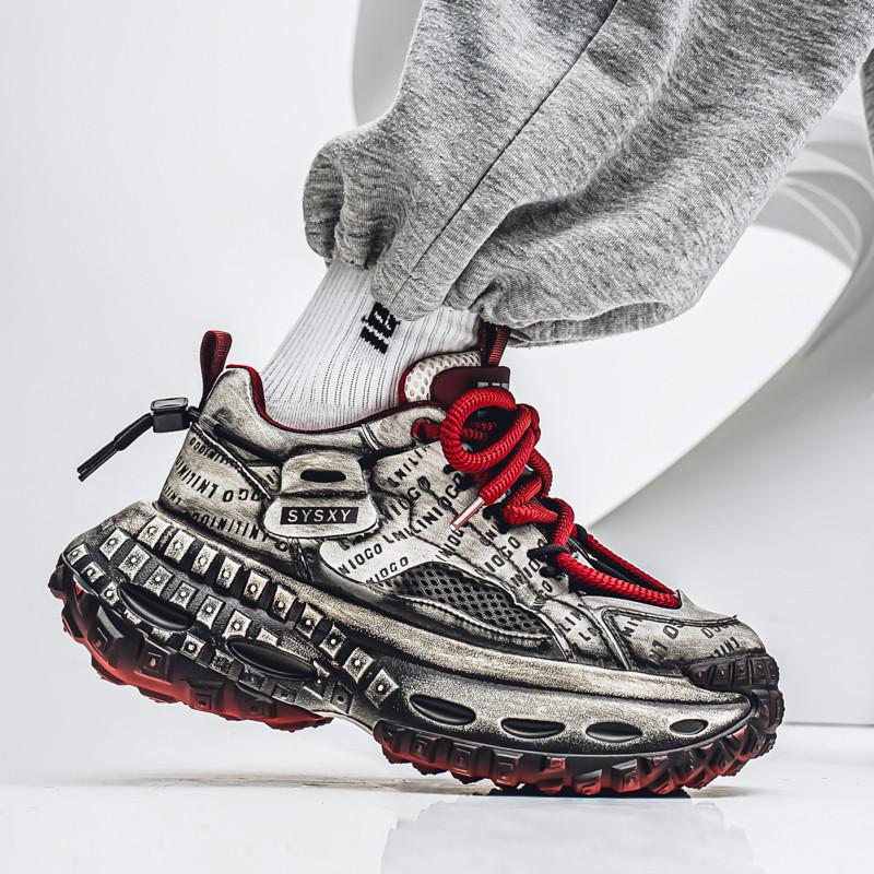 Men's Trend Clunky Sneaker Outdoor Non Slip Breathable Casual Running Sport Shoes Comfortable Work Shoes