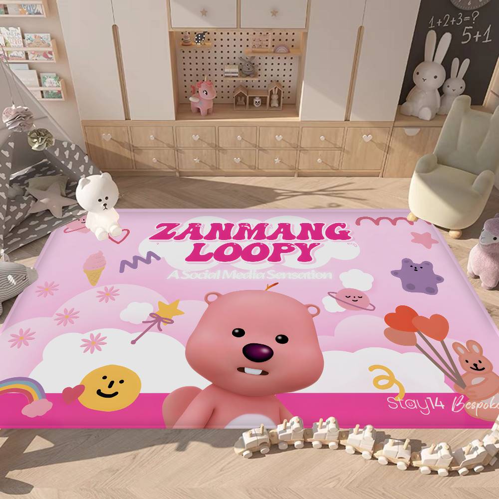 Cute Zanmang Loopy Fashion Kitchen Mat Kids Room Bedroom Decoration Balcony Anti-Slip Doormat Living Room Alfombra