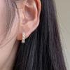 1 Pair Women Earrings Round Circle Decoration Not Easy To Fall Off Elegant Dainty Glossy Round Hoop Earrings Women Jewelry