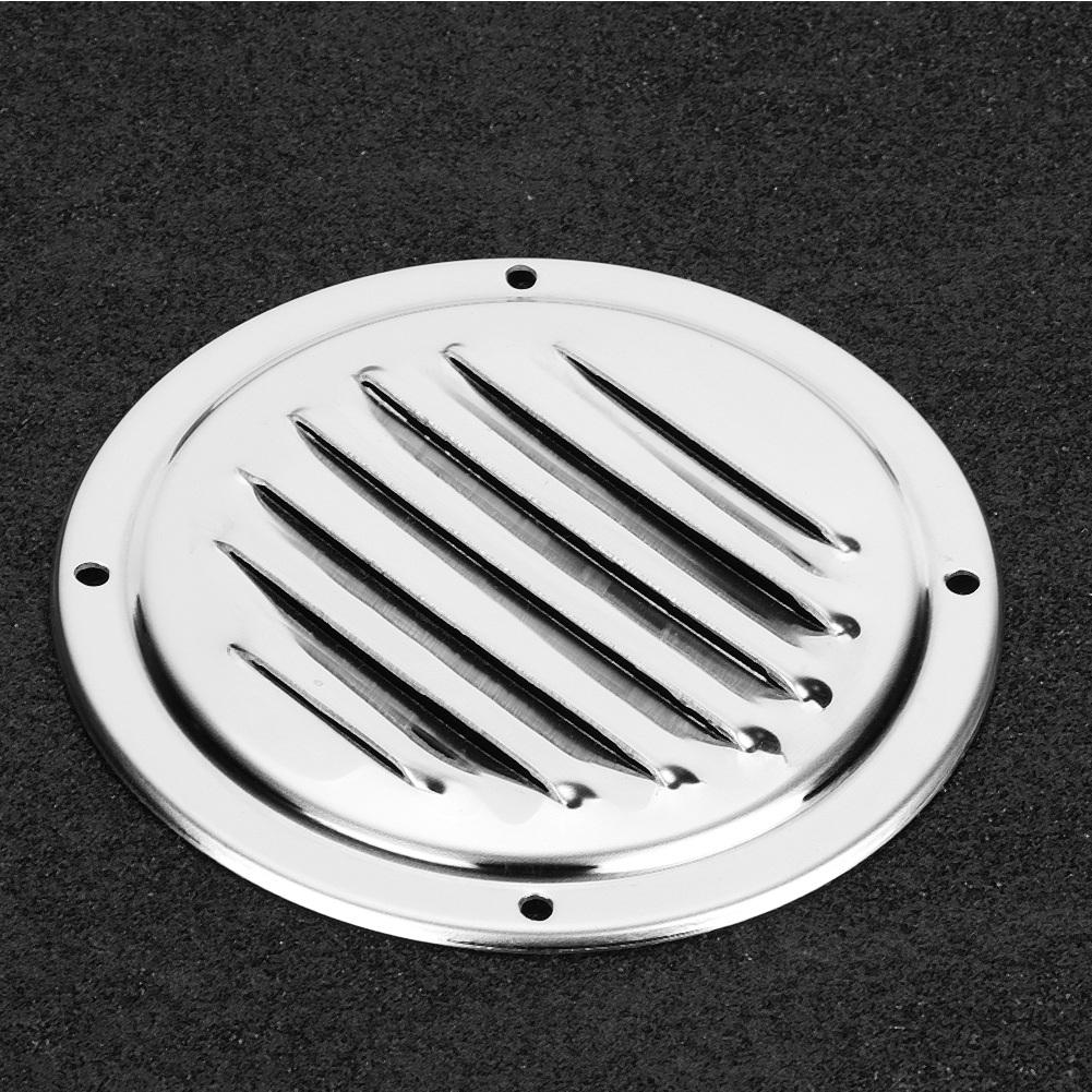 Rund luftventil i rustfritt stål av maritim kvalitet, lamellventilasjonsgitter, deksel til lamellgrill