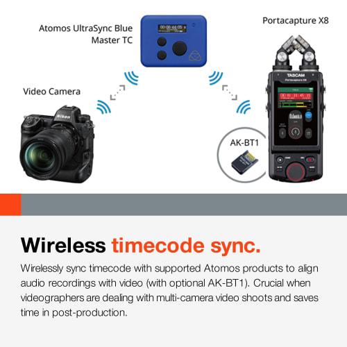 TASCAM Portacapture X8 32-bit Float 192kHz (Hi-Res) 8-Track Portable Recorder with USB Microphone for Podcasts, YouTube, and ASMR