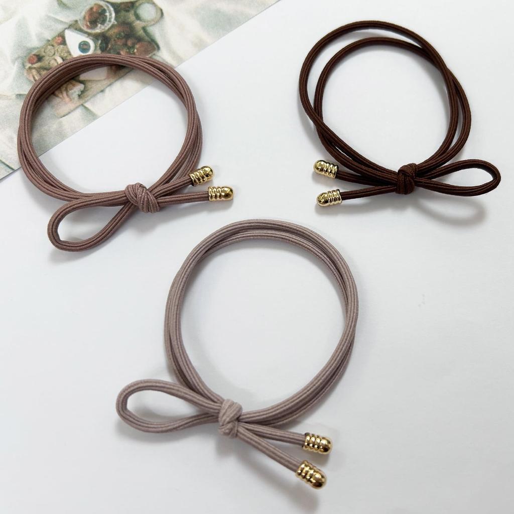 Natunofu Hair Stylish Hair Ties for Adults with Metal Hair Stylish Hair Ties with Cute Korean Solid Elegant Set of 6 Stylish and Simple for Adults