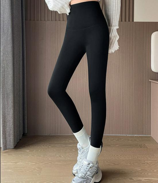 

2025 Winter Women s Velvet Thickened Cashmere Silk Tummy Control Shark Pants Petite Black 3.0 Light Warm ( 15°C)