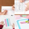 6 Pcs Folding Ruler Clear Ruler Soft Ruler for School Teacher Office Student Learning Supplies(Blue Red Transparent)