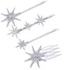 4PCS INS Internet Celebrity Bride Hair Accessories Galaxy Rhinestones Hair Clips Wedding Party Hair Accessories Word Clip