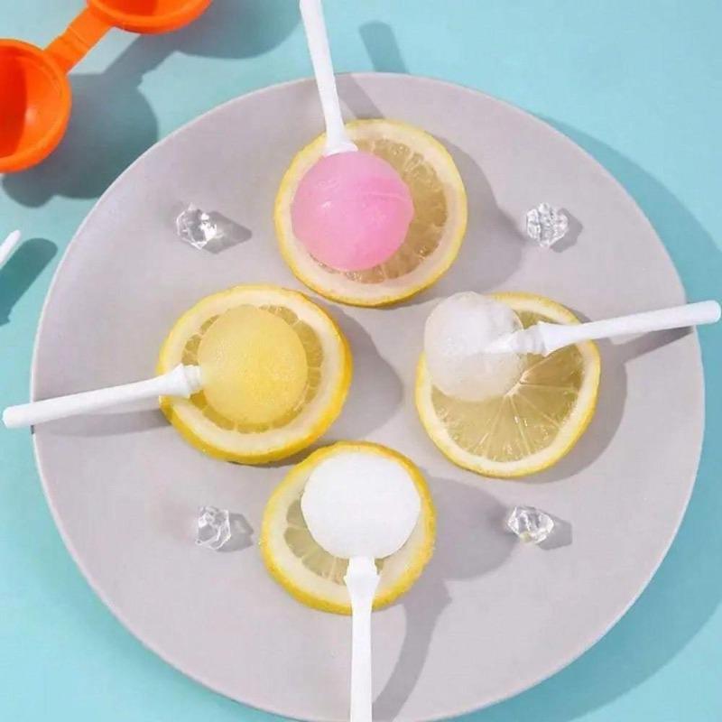 5PCS Lollipop Molds Silicone Home Ice Baseball DIY Mold Mini Ice Cream BPA Free Whiskey Bar Supplies Maker for Chocolate Dessert