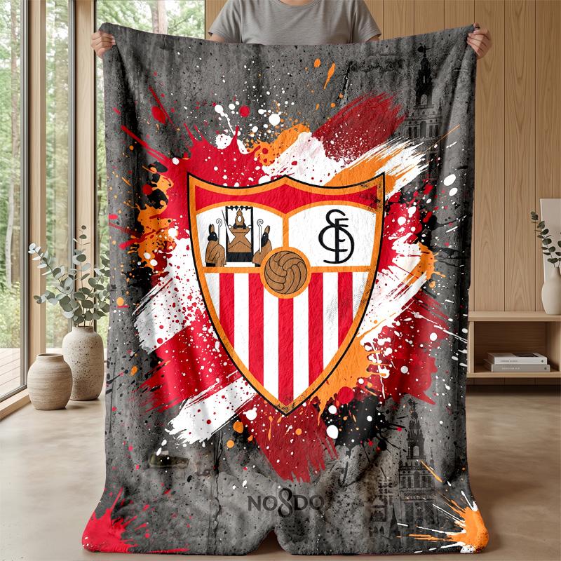 Sevilla FC Soft Flannel Fleece Blanket Lightweight Cozy Warm Throw Blanket For Sofa Bed Home Decor