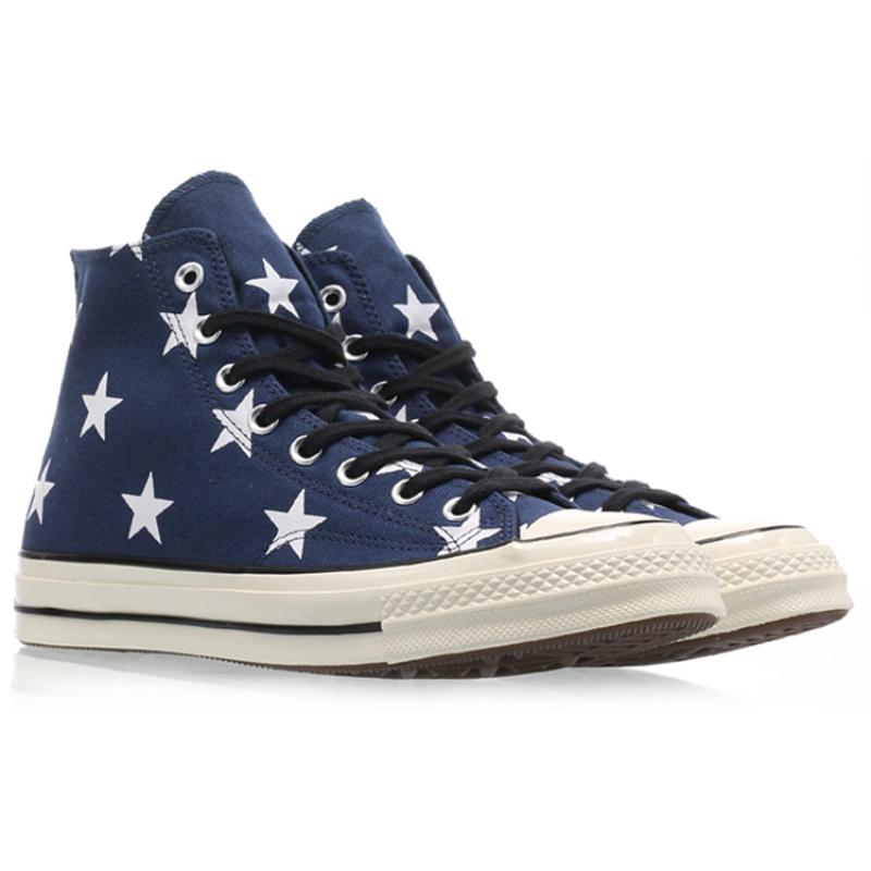 Converse Chuck 70 Five-Pointed Star High-Top Canvas Shoes Unisex Dark Blue