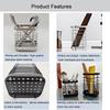 Stainless Steel Cutlery Holder Drainer Cutlery Drainer for Sink Chopstick and Knife Fork Spoon Storage Rack Kitchen Utensil Tool