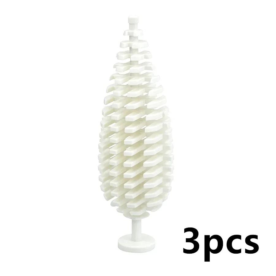 MOC Plants Accessories Bricks 3471 2435 6064 3778 City House Trees Pine Prickly Bush Green Grass Military Building Toys