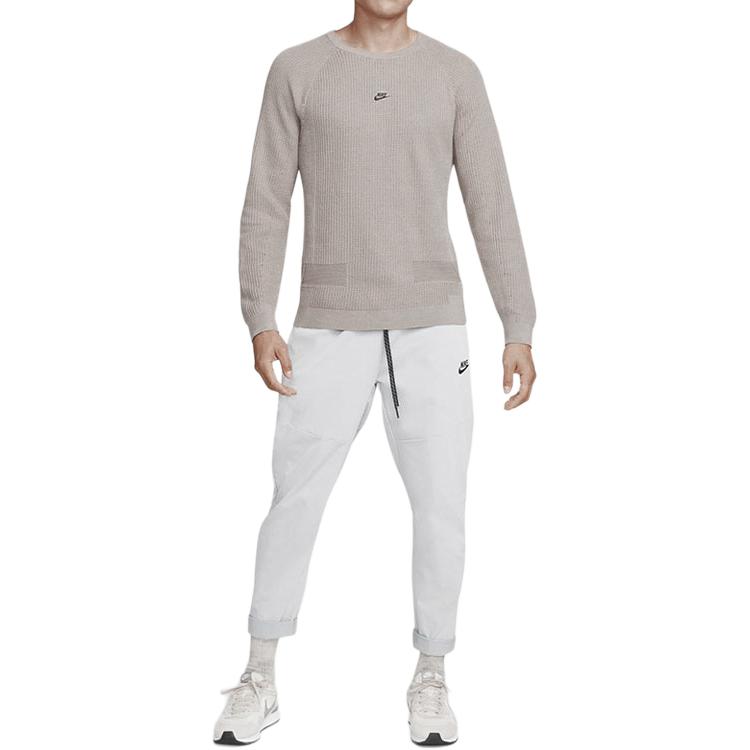Nike Long Sleeve Crew Neck Sweatshirt Men Tops Brown DN3618-087
