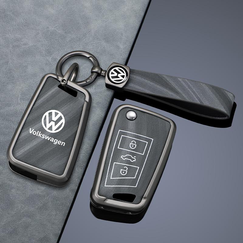 Pro VOLKSWAGEN VW Zinková slitina Chytré dálkové ovládání auta Šedý kryt pouzdra klíče Držák pro VW Volkswagen Golf 7 MK7 Tiguan MK2 T-roc T-c