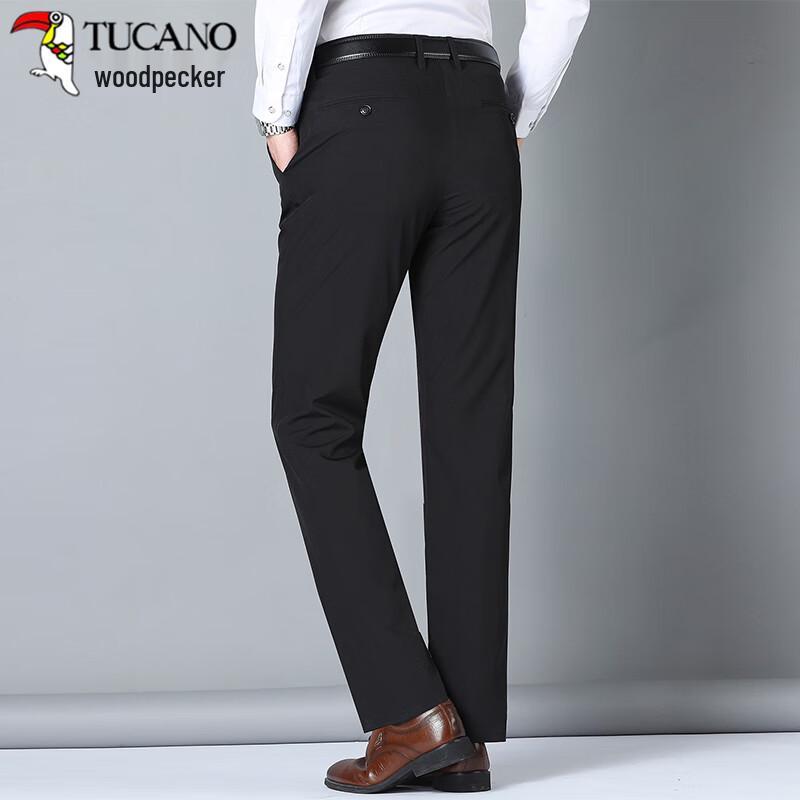TUCANO Men's Modal Blend Straight Fit Business Casual Pants
