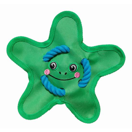 

Летающий диск для собак в форме звезды Пищащий Хрустящая бумага Интерактивная игрушка для собак Прочная игрушка-грызун для собак для тренировок на улице Апортировка Ловля Игра зелёный