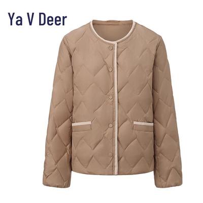 Yalu EW Women's Round Neck Diamond Quilted Lightweight Down Jacket