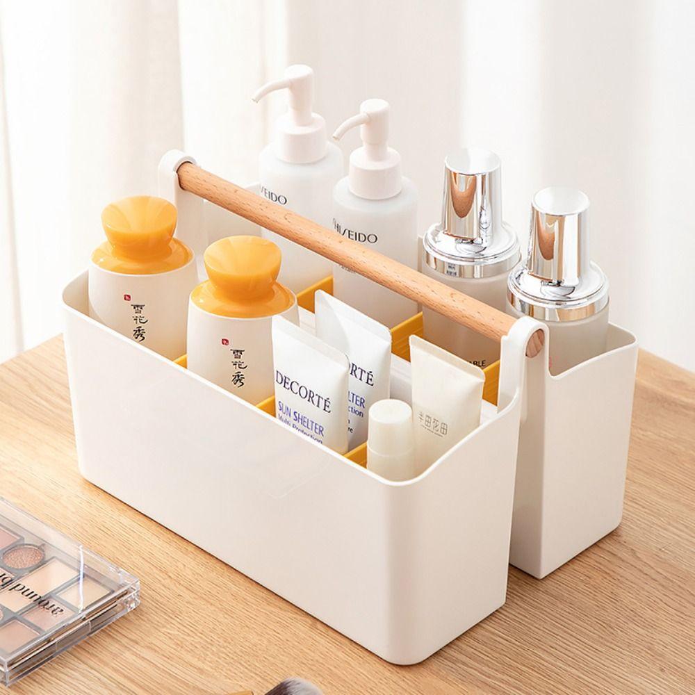 Plastic Desk Storage Organizer Detachable Storage Box Desk Stationery Box Makeup