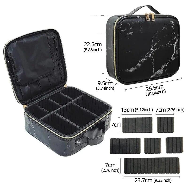 New PU Leather Cosmetic Bag Multi-Functional Portable Travel Storage Makeup Case For Women
