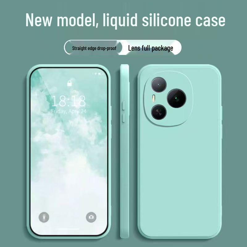 Honor Power Liquid Full-Cover Soft Case: Solid Color, Anti-Drop, New Model