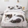 Set de lenjerie de pat cu imprimeu 3D drăguț pisoi pisici pentru animale de companie Băieți, fete, cu două paturi Queen, husă de pilotă, față de pernă, pentru copii, pentru adulți, pentru casă Textileextile