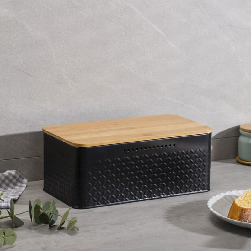 Kitchen Bread Storage Box Tall Bread Holder with Lid Large Metal Bread Organizer Cases Bread Loaf Storage Container