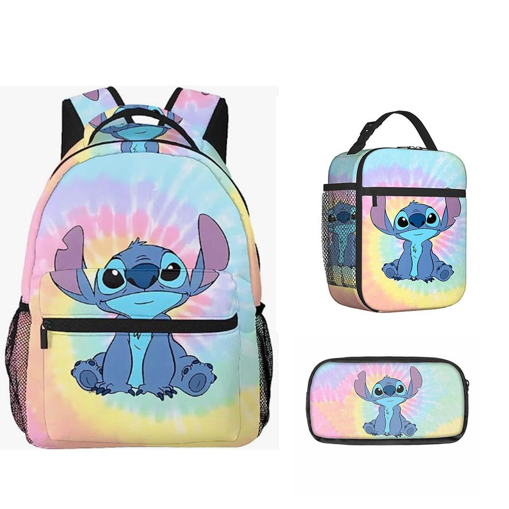 Children'S School Bag, Primary And Secondary School Students Backpack, Children'S Meal Bag, Cartoon Pencil Case Three-Piece Set
