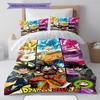 Set Copripiumino Trapuntato con Fantasia Cartone Animato Federa Decorazione per la Casa Regalo di Compleanno (1 * copripiumino + 2 * federa, senza nucleo)
