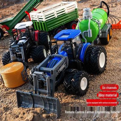 Dětská hračka traktor kombajn na dálkové ovládání - Vzdělávací setrvačný model pro děti 3+