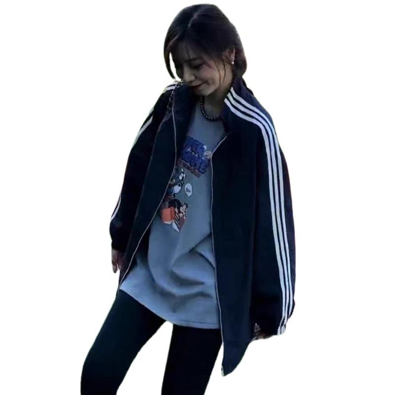 Women's Retro Stand-Up Collar Color Block Padded Baseball Jacket - Fall/Winter 2024