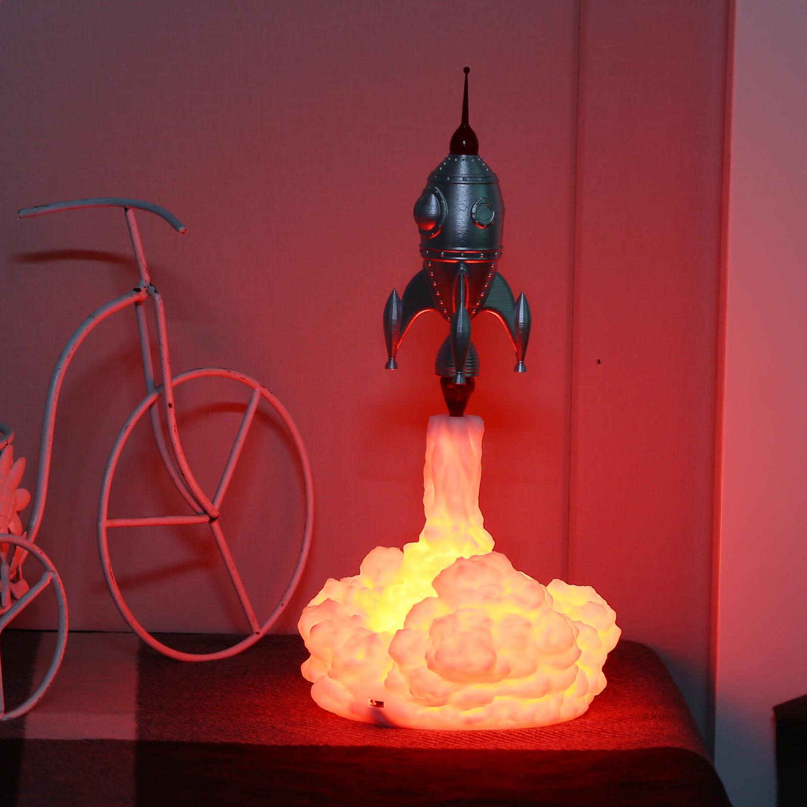 

A5 Creative 3D Printing Rocket Lamp LED Night Light Children Gift Home Bedroom Decoration A